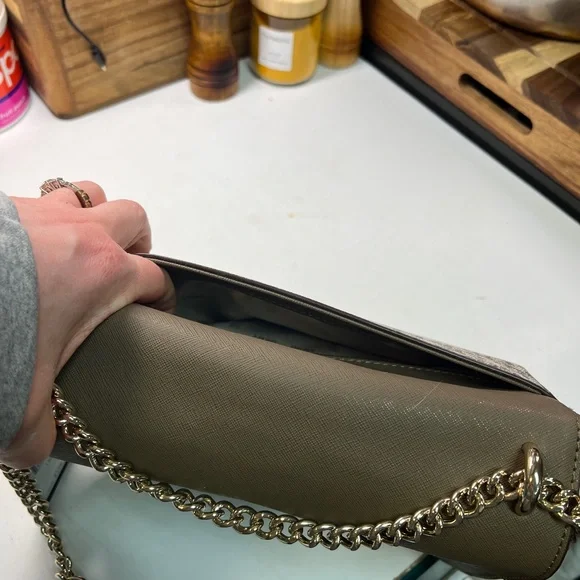 DKNY Brown Crossbody Bag with Chain Strap - Picture 8 of 10